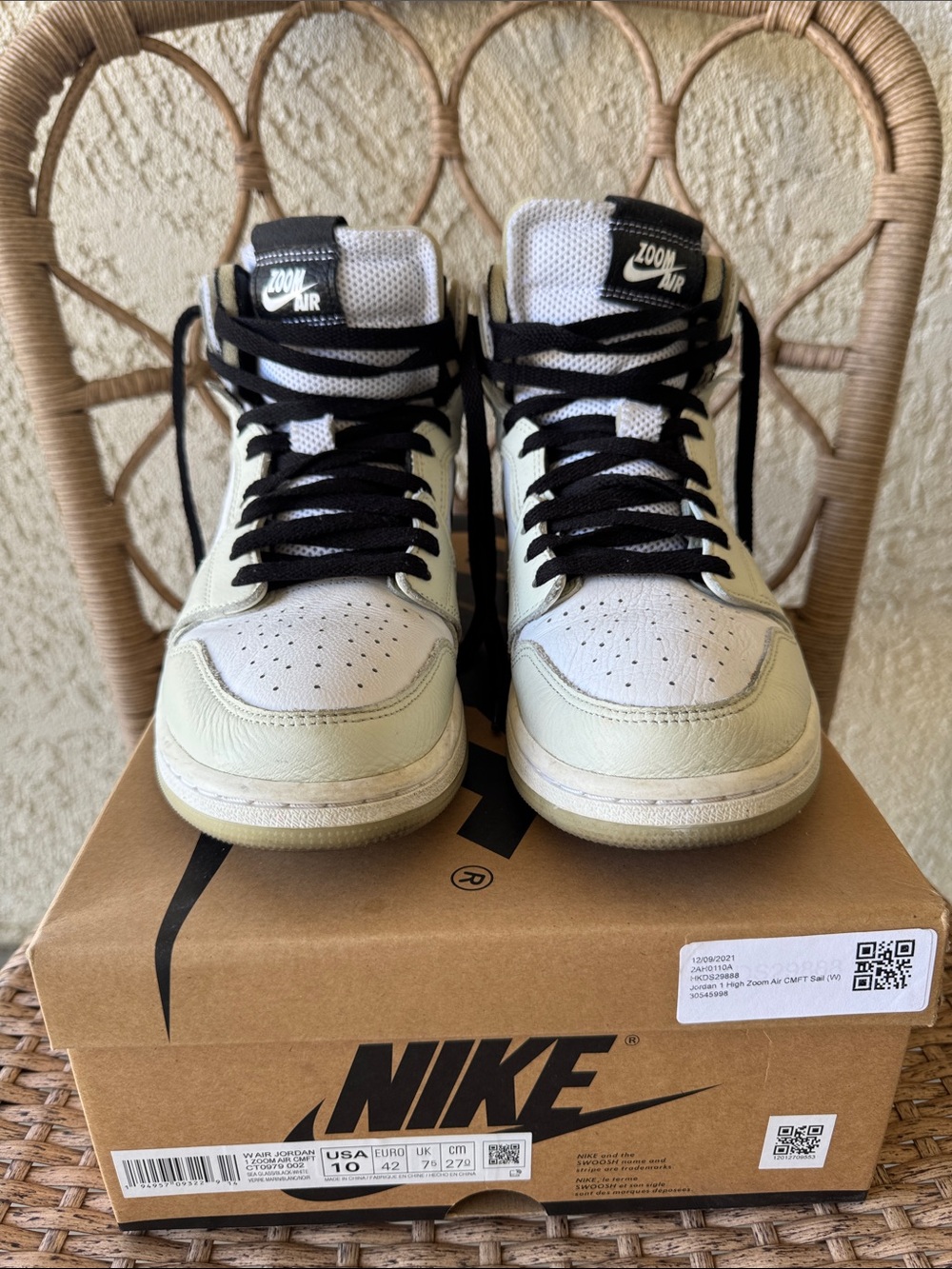 Nike Jordan 1 High Zoom Air CMFT Sail Women’s Size 10